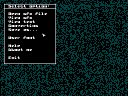 Screen from GFX to TEXT
