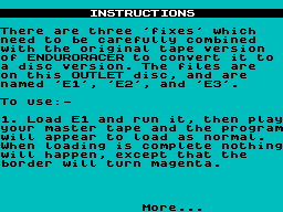 Screen from Games Transfer: Enduro Racer
