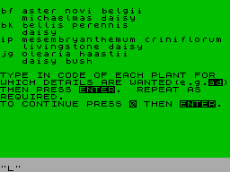 Screen from Garden Plant Directory