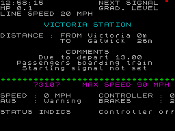 Screen from Gatwick Express