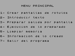 Screen from Generador de Rotulos