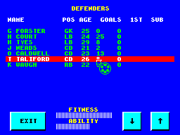 Screen from Graeme Souness Soccer Manager