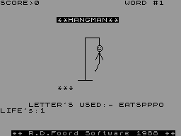 Screen from Hangman