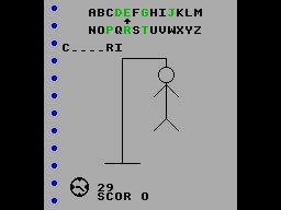 Screen from Hangman