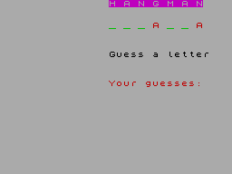 Screen from Hangman