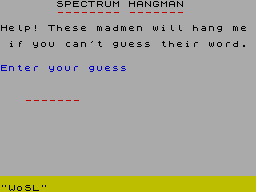 Screen from Hangman