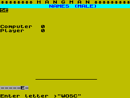 Screen from Hangman