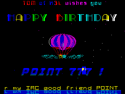 Screen from Happy Birthday Point 777