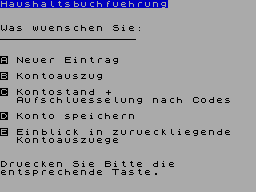 Screen from Haushaltsbuchfuehrung