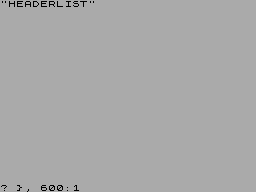 Screen from Header Reader to DOS File