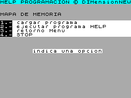 Screen from Help. Ayuda Al Programador
