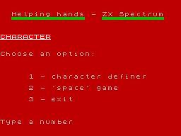 Screen from Helping Hands - Character