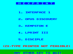 Screen from Hexprint