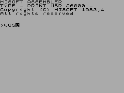 Screen from HiSoft Assembler
