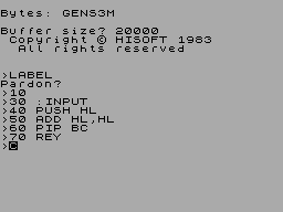 Screen from HiSoft Devpac