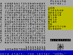 Screen from Hidden Words