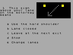 Screen from Highway Code