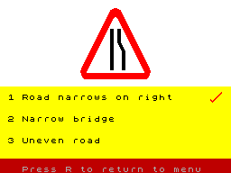 Screen from Highway Code