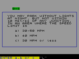 Screen from Highway Code
