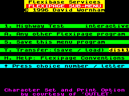 Screen from Highway Test