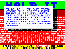 Screen from Hold It