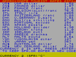 Screen from Holiday Expenses