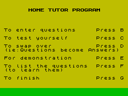 Screen from Home Tutor