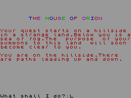 Screen from House of Orion