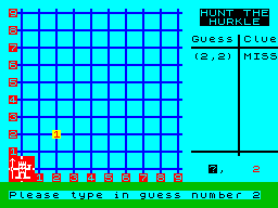 Screen from Hunt the Hurkle
