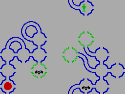 Screen from Hunt the Wumpus