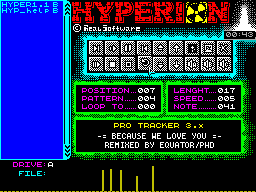 Screen from Hyperion Player