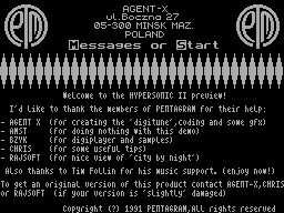 Screen from Hypersonic II Preview
