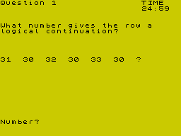 Screen from IQ Test