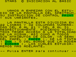 Screen from Iniciacion al BASIC