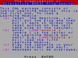 Screen from Interactive BASIC Programming