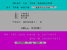Screen from Intermediate English 1