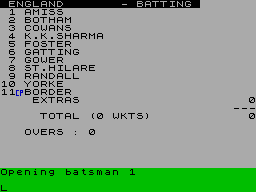 Screen from International Cricket on Tour 2 - 1 Day