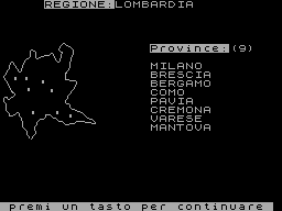 Screen from Italia Tour