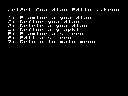 Screen from Jet Set Willy: Dr. Jet Set Willy Microdrive Tape