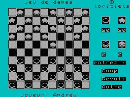 Screen from Jeu de Dames