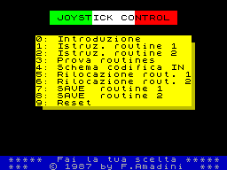 Screen from Joystick Control