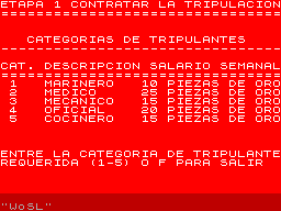 Screen from Juego Mercantil Nuevo Mundo