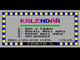 Screen from Kalendar