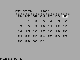 Screen from Kalendarz
