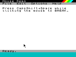 Screen from Kempston Mouse Interface Driver