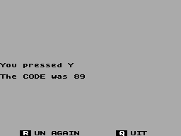 Screen from Keypress