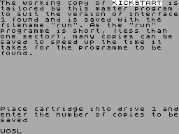 Screen from Kickstart