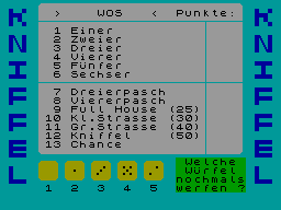 Screen from Kniffel