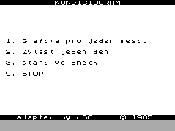 Screen from Kondiciogram