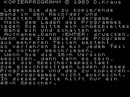 Screen from Kopierprogramm